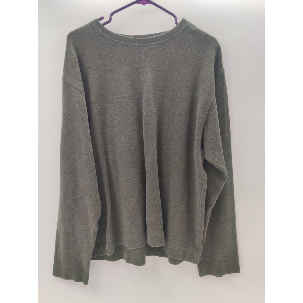 Gap Mens XL Classic Fit Olive Green Cotton Long Sleeve Crew Neck Sweater